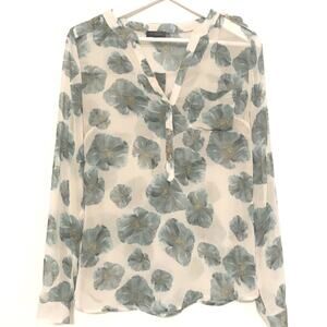 The Limited long sleeve floral blouse SZ S